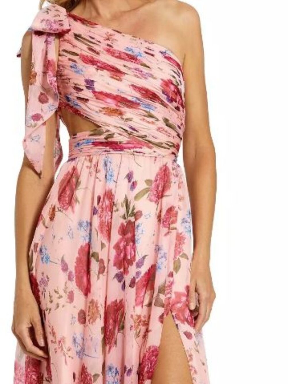 Mac Duggal Ieena Blush Floral Dress size 2